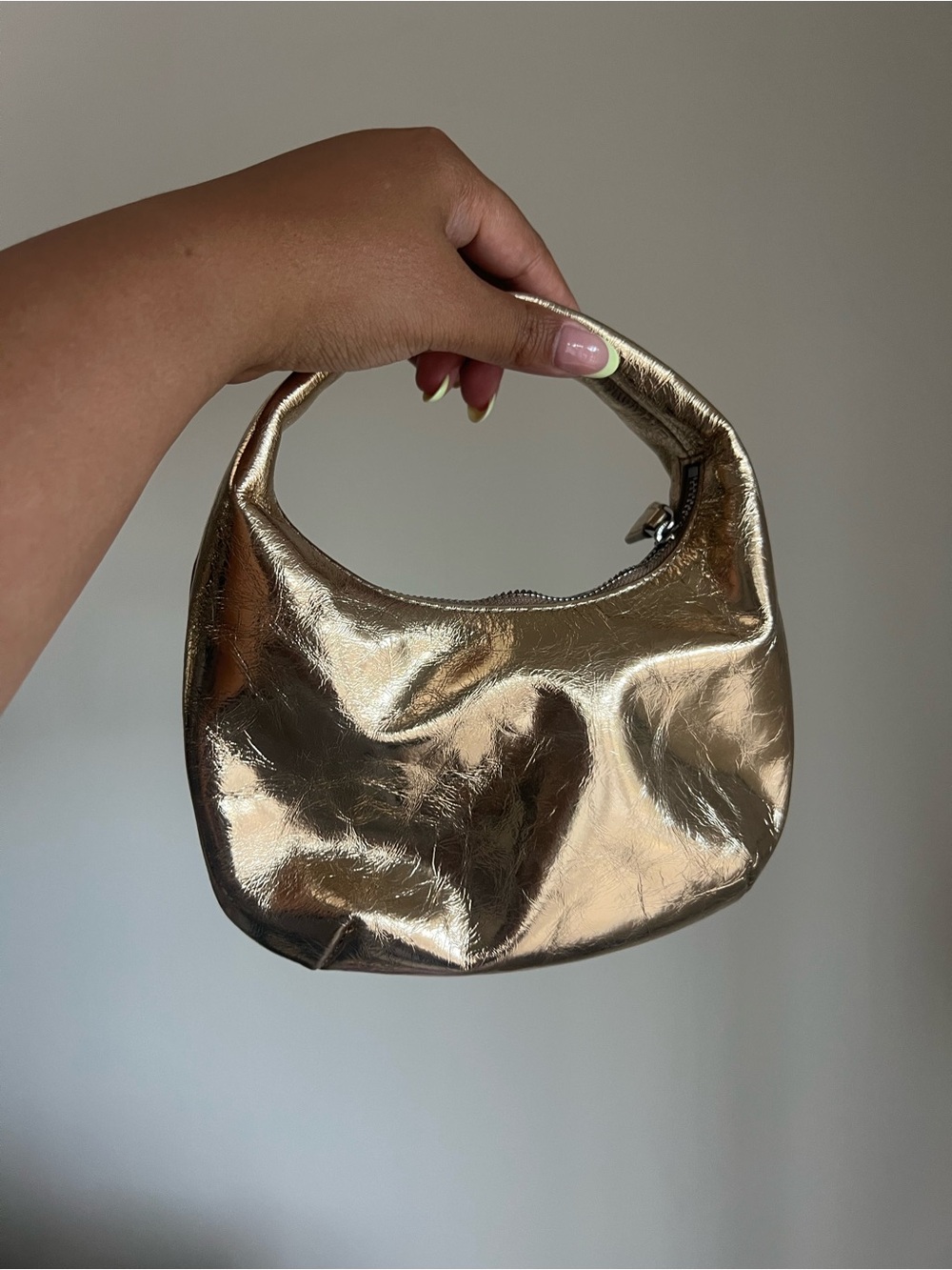 Madewell Metallic Gold Mini Hobo Bag
